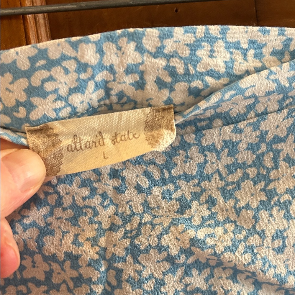 Altar'd State Blue Floral Mini Skirt - Picture 4 of 4